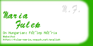 maria fulep business card